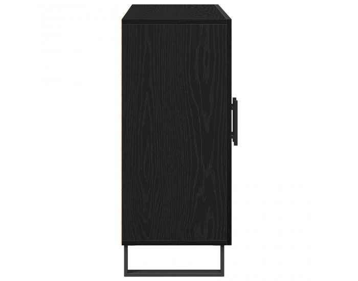 Sonata H Бюфет с 3 врати Черен дъб 90x34x80 см Инженерна дървесина