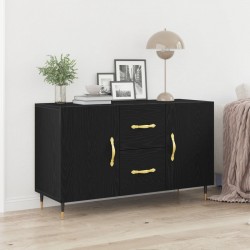 Sonata H Сайдборд Черен Дъб 100x36x60 см Инженерна Дървесина - Corpuri, vitrine, biblioteci modulare