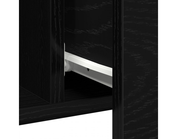 Sonata H Сайдборд Черен Дъб 100x36x60 см Инженерна Дървесина