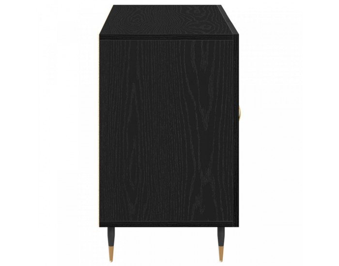 Sonata H Сайдборд Черен Дъб 100x36x60 см Инженерна Дървесина