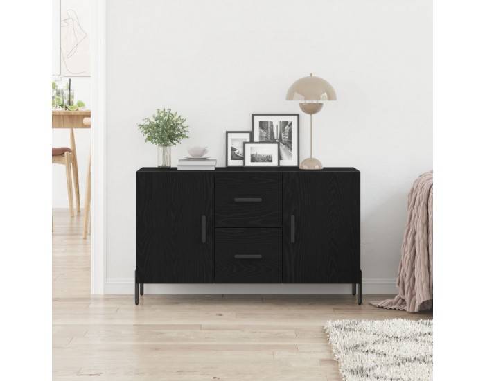Sonata H Стенен бюфет Черен дъб 100x36x60 см от инженерна дървесина