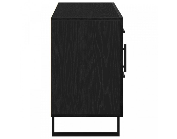 Sonata H Сайдборд Черен Дъб 100x36x60 см Инженерна Дървесина