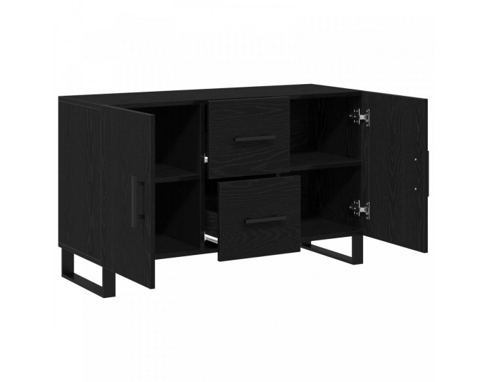 Sonata H Сайдборд Черен Дъб 100x36x60 см Инженерна Дървесина