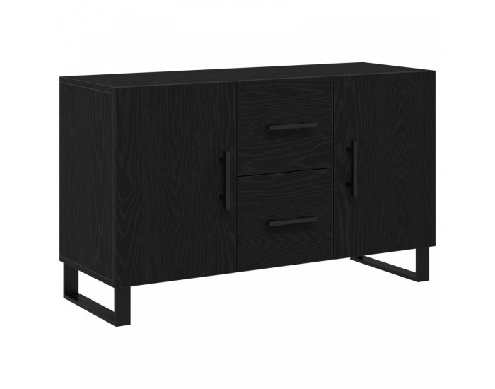 Sonata H Сайдборд Черен Дъб 100x36x60 см Инженерна Дървесина