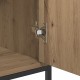 Страничен шкаф Sonata H Артизан Дъб 100x35x80 см от инженерна дървесина и стомана
