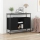Sonata H Секретар Черен Дъб 100x35x80 см Инженерна Дървесина и Стомана
