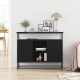 Sonata H Секретар Черен Дъб 100x35x80 см Инженерна Дървесина и Стомана