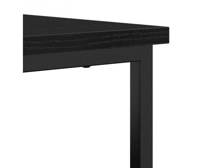 Sonata H Секретар Черен Дъб 100x35x80 см Инженерна Дървесина и Стомана