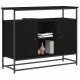 Sonata H Секретар Черен Дъб 100x35x80 см Инженерна Дървесина и Стомана