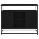 Sonata H Секретар Черен Дъб 100x35x80 см Инженерна Дървесина и Стомана