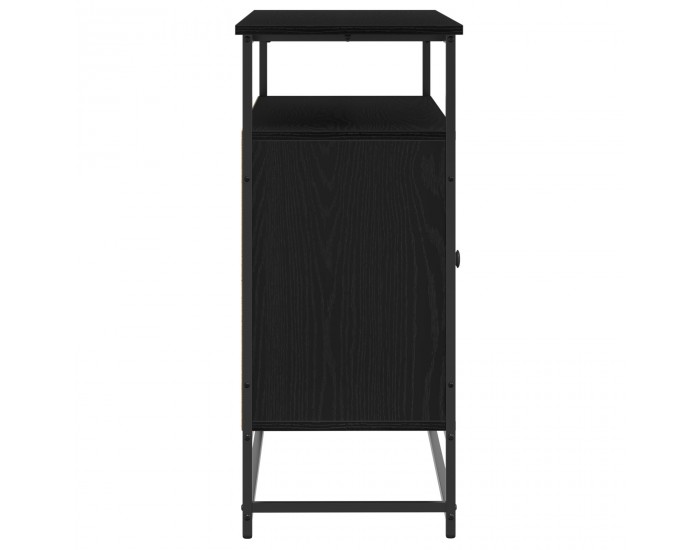 Sonata H Секретар Черен Дъб 100x35x80 см Инженерна Дървесина и Стомана