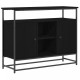 Sonata H Секретар Черен Дъб 100x35x80 см Инженерна Дървесина и Стомана