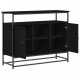 Sonata H Секретар Черен Дъб 100x35x80 см Инженерна Дървесина и Стомана