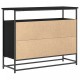 Sonata H Секретар Черен Дъб 100x35x80 см Инженерна Дървесина и Стомана