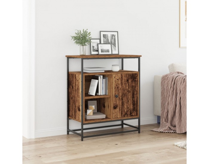 Sonata H Бюфет от старо дърво 69x35x80 см Инженерна дървесина и стомана