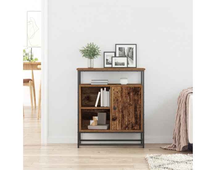 Sonata H Бюфет от старо дърво 69x35x80 см Инженерна дървесина и стомана