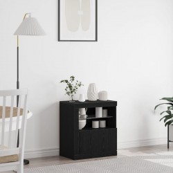Sonata H страничен шкаф с LED светлини черен дъб 60,5x37x67 см - Corpuri, vitrine, biblioteci modulare