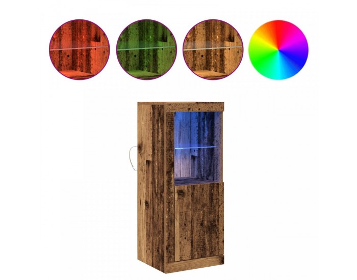 Sonata H Стенка с LED осветление Дървесина 41x37x100 см