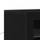 видаXL Сайдборд с LED Светлини Черен Дъб 41x37x100 см