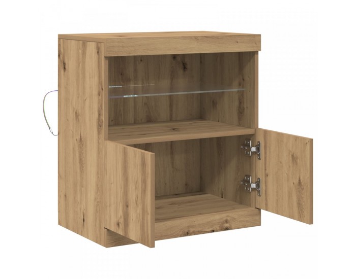 Sonata H Комод с LED лампи Артисан Оук 60x37x67 см