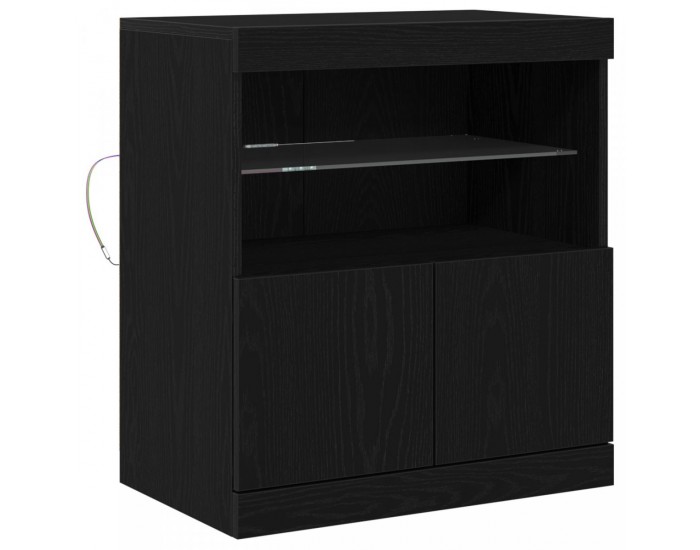 Sonata H ТВ шкаф с LED осветление Черен дъб 60x37x67 см