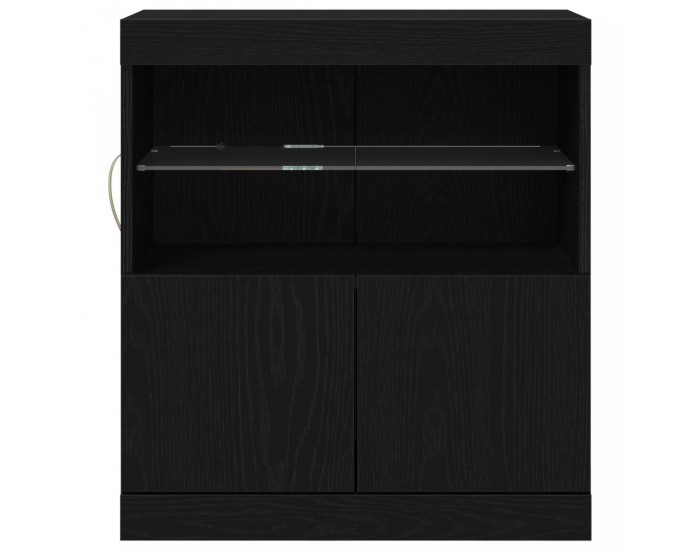 Sonata H ТВ шкаф с LED осветление Черен дъб 60x37x67 см