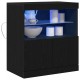 Sonata H ТВ шкаф с LED осветление Черен дъб 60x37x67 см