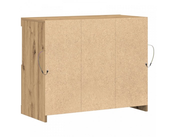 Sonata H Конзола  с LED лампи Масивен дъб 81x37x67 см