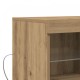 Sonata H Конзола  с LED лампи Масивен дъб 81x37x67 см