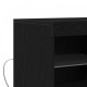 Sonata H Сайдборд с LED Освежаване Черен Дъб 81x37x67 см