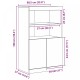 Sonata H Стъклен шкаф с LED осветление Черен дъб 60x37x100 см