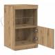 страничен бюфет Sonata H с LED светлини от занаятчийски дъб 41x37x67 см