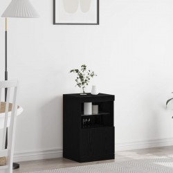 Sonata H Страничен шкаф с LED осветление Черен дъб 41x37x67 см - Corpuri, vitrine, biblioteci modulare