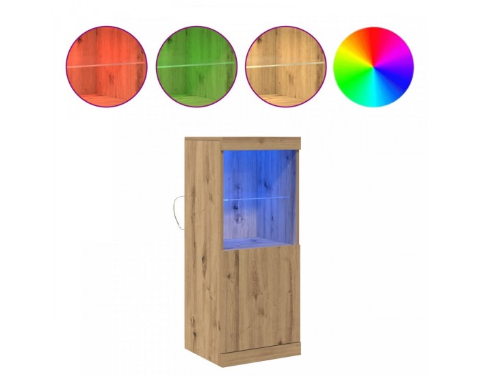 страница на Sonata H с LED осветление, занаятчийски дъб, 41x37x100 см