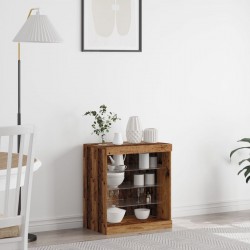 Sonata H Сайдборд с LED светлини от старо дърво 60,5x37x67 см - Corpuri, vitrine, biblioteci modulare