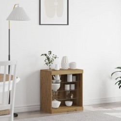 Sonata H Сайдборд с LED светлини Artisan дъб 60,5x37x67 см - Corpuri, vitrine, biblioteci modulare