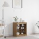 Sonata H Сайдборд с LED светлини Artisan дъб 60,5x37x67 см