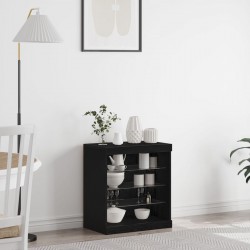 Sonata H Комод с LED светлини Черен дъб 60,5x37x67 см - Corpuri, vitrine, biblioteci modulare