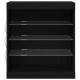 Sonata H Комод с LED светлини Черен дъб 60,5x37x67 см