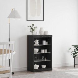 страничен шкаф Sonata H с LED светлини Черен дъб 60,5x37x100 см - Corpuri, vitrine, biblioteci modulare