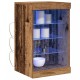 Sonata H Сайдборд с LED светлини Стара дървесина 41x37x67 см