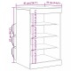 страничен шкаф Sonata H с LED осветление Черен дъб 41x37x67 см