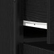 Sonata H Страничен шкаф Черен Дъб 70x30x80 см Инженерна дървесина и стомана