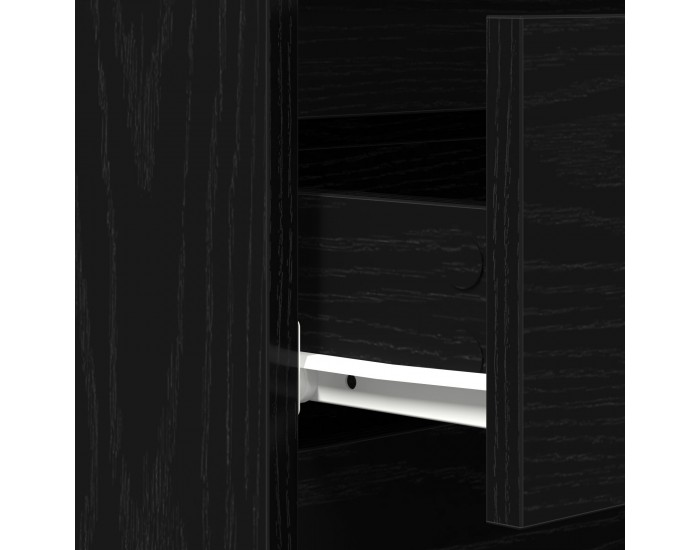 Sonata H Стенен шкаф с чекмеджета Черен дъб 60x35x70 см от инженерен дървен материал