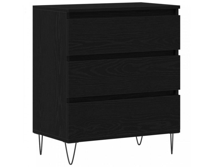 Sonata H Стенен шкаф с чекмеджета Черен дъб 60x35x70 см от инженерен дървен материал