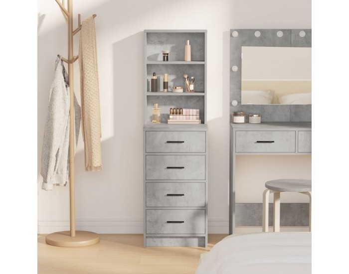 Sonata H Висок шкаф Бетон grey 40x41x135 см От инженерна дървесина