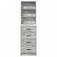 Sonata H Висок шкаф Бетон grey 40x41x135 см От инженерна дървесина