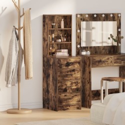 Sonata H Висок бюфет от опушен дъб 40x41x135 см от инженерна дървесина - Living