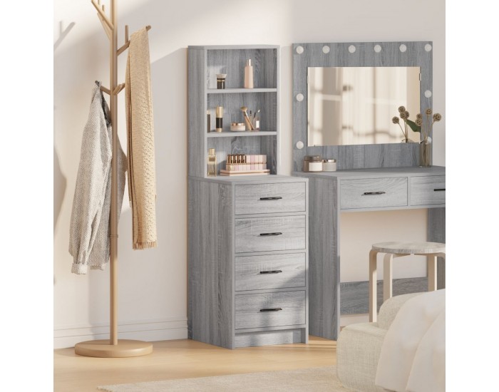 Sonata H Висок шкаф Сиво Сонома 40x41x135 см Инженерна дървесина
