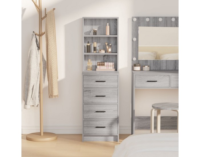 Sonata H Висок шкаф Сиво Сонома 40x41x135 см Инженерна дървесина